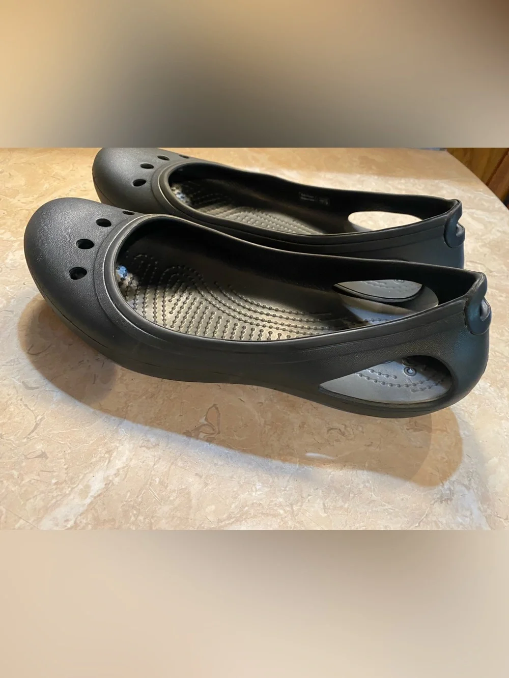 CROCS Women's Black Slip-On Flats